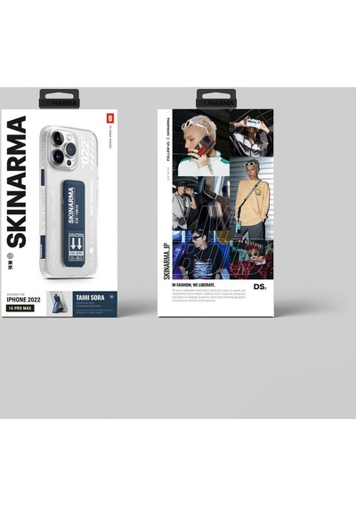 Apple Uyumlu iPhone 14 Pro Max Kılıf Skinarma Standlı Şeffaf Tasarımlı Taihi Sora Kapak