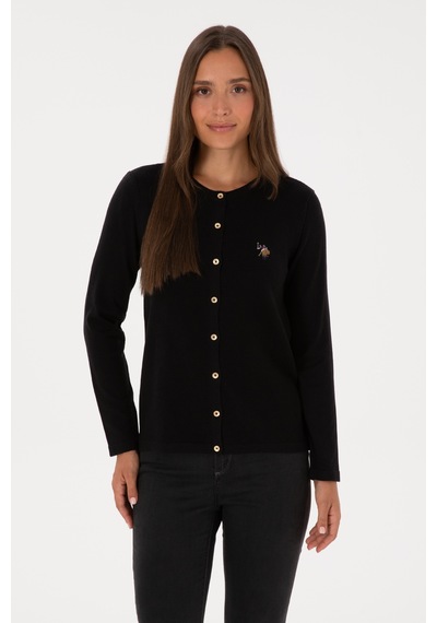 U.s. Polo Assn. Kadın Siyah Hırka Triko 50307737-vr046 Siyah