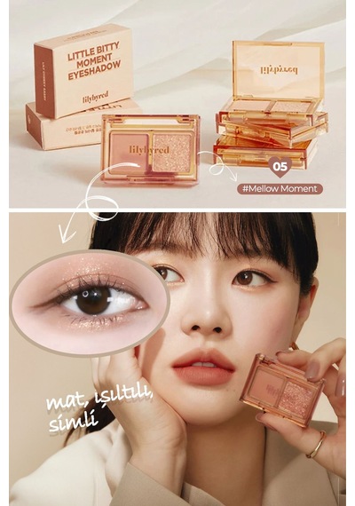 Lilybyred 2’Li Mat / Parlak Far Paleti Little Bitty Moment Shadow 05 Mellow Moment Mat / Parlak