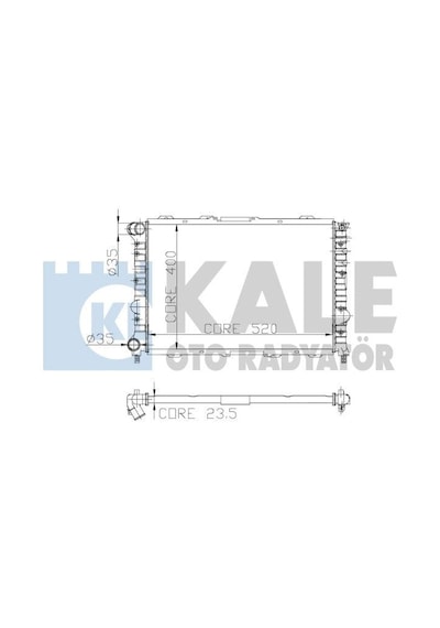 KALE OTO Radyatör 3903031AB Su Radyatörü Alfa 156 1.6 1.8 2.0 16V Ts 97-06 Al Pl Brz