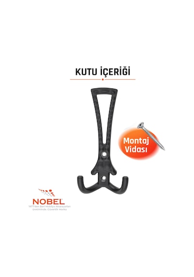 Enez Portmanto Askısı, Metal Vestiyer Askısı, Matsiyah, Duvar Ve Dolap Askılığı 5'li Set Vidalı Matsi Yah
