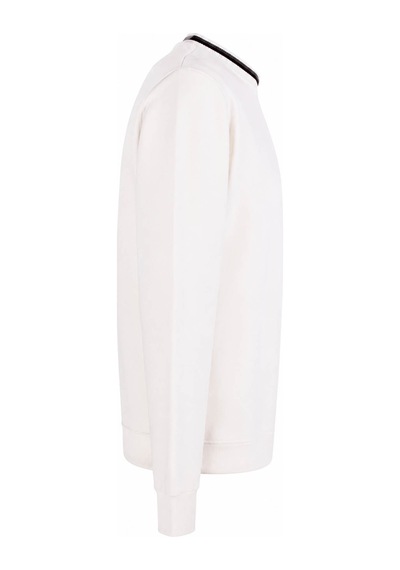 Trender Triko Ribana Beyaz Erkek Sweatshirt 2001