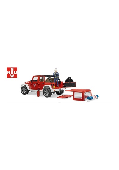 Bruder Jeep Wrangler Rubicon İtfaiye ve İtfaiyeci  Br02528