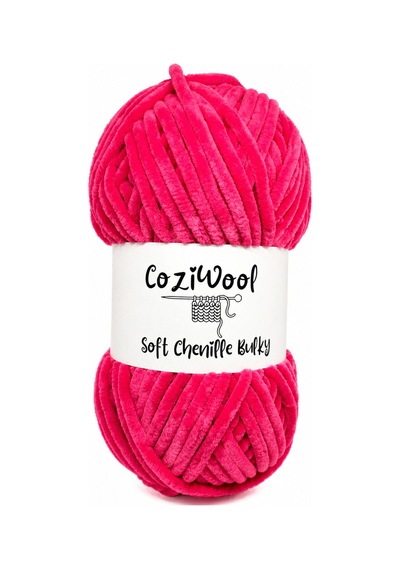Kadife İp Soft Chenille Bulky 5'li Paket 5x100 Gr 120 Mt El Örgü İpi Fuşya - 875823131