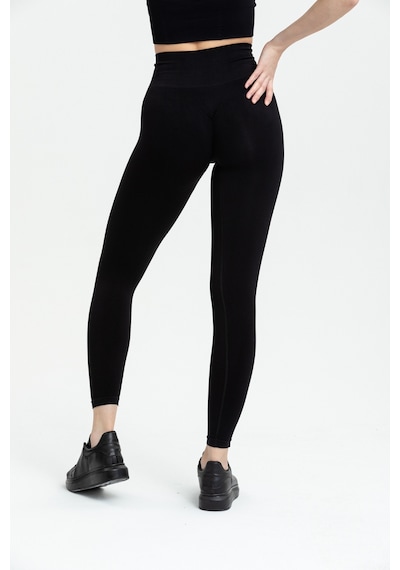 Gymhams Siyah Kalçası Büzgülü Ve Ekstra Push Up Seamless Yüksek B Siyah