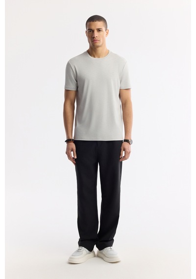 Avva Erkek Taş Bisiklet Yaka Bi-stretch Soft Touch Basic Regular Fit T-shirt B001031