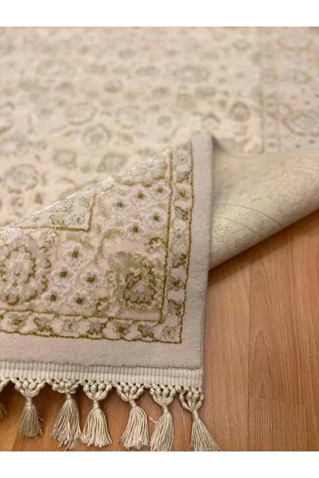 Mevlana Bazaar Dikey Desenli 80 X 300 Yün Halı 1beyaz