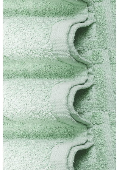 2 Li Ayak İzli Banyo Ayak Havlusu %100 Pamuklu Renkli 50x70 Cm Menom Yeşil