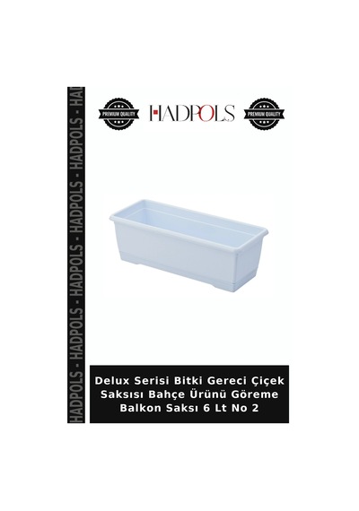 Delux Serisi Bitki Gereci Çiçek Saksısı Bahçe Ürünü Göreme Balkon Saksı 6 Lt No 2