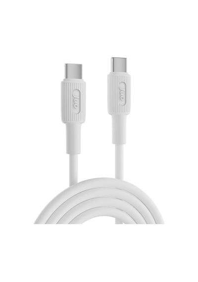 Juo JCBS61 60w Usb Type-c To Type-c Silikon Hızlı Şarj Ve Data Kablosu Beyaz 1 Metre