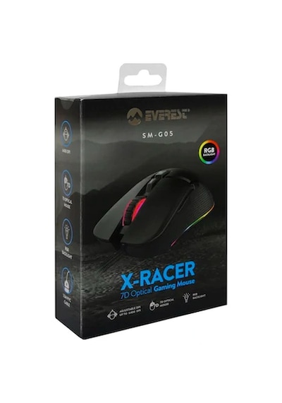 Everest SGM-05 X-RACER 7D Rgb 6400 Dpi Optik Gaming Oyuncu Mouse