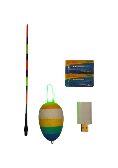 Işıklı Pilli Şarjlı Şamandıra Set