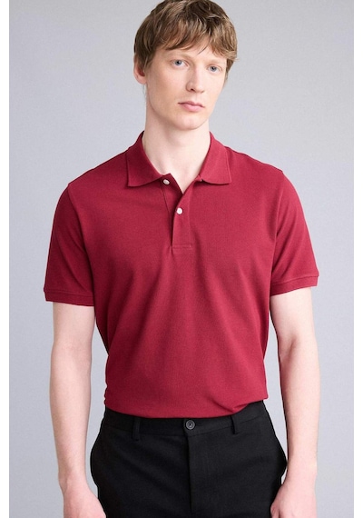Defacto %100 Pamuk Polo Tişört E9504ax26spbr285 Bordo-br285