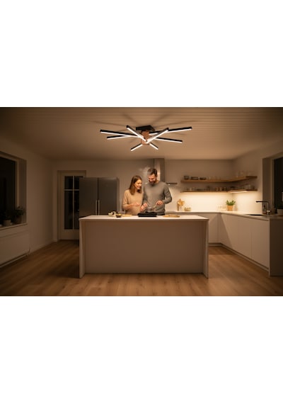 Nova 8 Gold Led Tavan Avize Kumandalı Dim Edilebilir Aşağı Işık Diğer