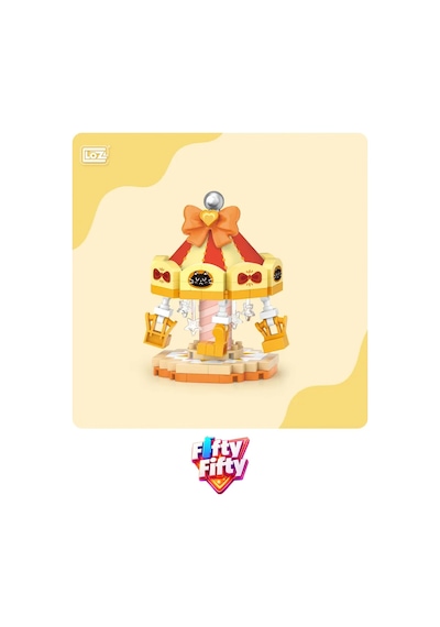 Loz Micro Block 4'lü Lunapark Seti 4 Farklı Model Dekoratif Oyuncak Yapım Seti Yapı Blok Seti