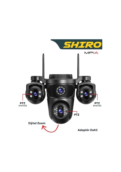 Mpıa Shıro 16 Mp Full Hd 4 Lensli Wi-fi Güvenlik İp Kamera