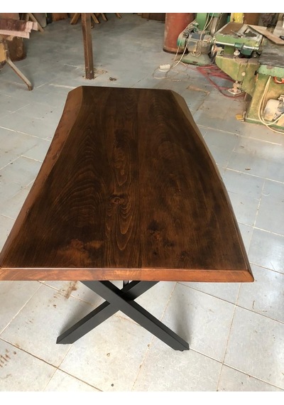 Bintaşmobilya Kütük Masa Ceviz Rengi 120X75.Cm