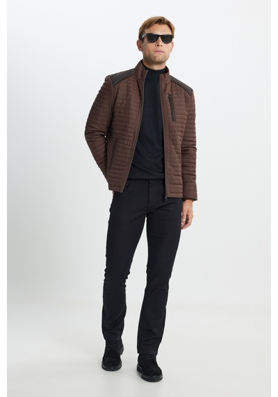 AC&Co / Altınyıldız Classics Erkek Kahverengı Standart Fit Normal Kesim Kapitone Desenli Dik Yaka Fermuarlı Yan Cep Şişme Mont Kahverengi AC&Co / Altınyıldız Classics Erkek Kahverengı Standart Fit Normal Kesim Kapitone Desenli Dik Yaka Fermuarlı Yan Cep Şişme Mont Kahverengi