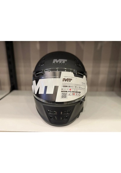 Kask Mt Jarama Sv Mat Siyah Cafe Racer Mat Siyah