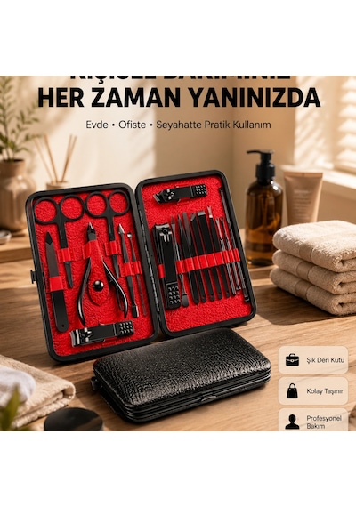 Profesyonel Paslanmaz Çelik Manikür & Pedikür Seti Yeni Nesil