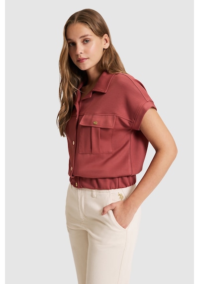U.s. Polo Assn. Kadın Vişne Gömlek Örme 50325372-vr223