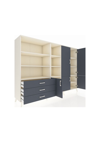 Hyperion Dolap 11 Raflı 3 Çekmeceli 5 Kapaklı 220x44x163 Aytaşı-a Aytaşı-antrasit Hyperion Dolap 11 Raflı 3 Çekmeceli 5 Kapaklı 220x44x163 Aytaşı-a Aytaşı-antrasit