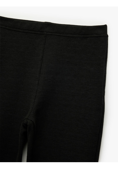 Koton Slim Fit Normal Bel Viskon Karışımlı Tayt Siyah 6wal40123ık Siyah
