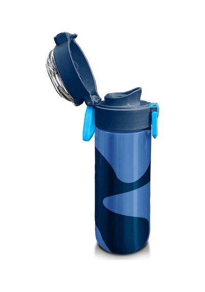 Coral High Kids Lacivert Mavi Desenli Pipetli Ve Direkt İçim Çelik Termos 500 Ml 31888 Lacivert