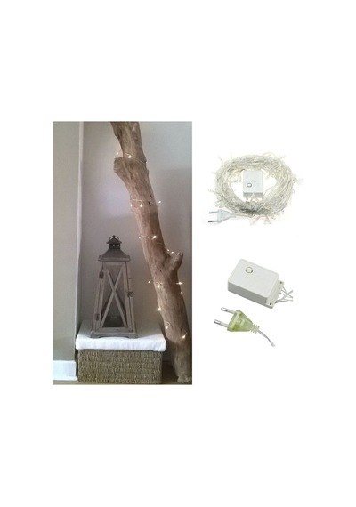 100 Ledli 8 Fonksiyonlu 10 Metre Led Aydınlatma Lambası Beyaz Diğer