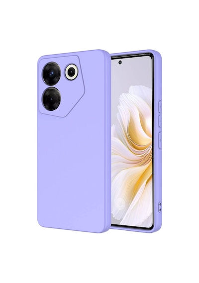 Tecno Camon 20 Pro 5g Kılıf Yumuşak Silikon Kamera Korumalı Lansman Pazarplus Lila