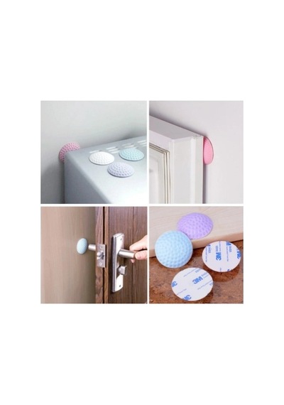 Hubrendy Emin Çok Amaçlı Silikon Kapı Duvar Koruyucu Tampon - 4lü Paket