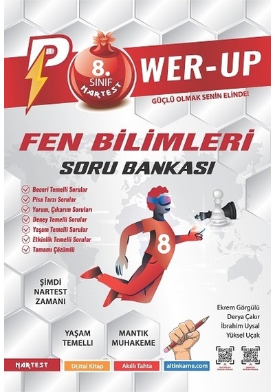 Nartest 8. Sınıf Power-up Fen Bilimleri Soru Bankası