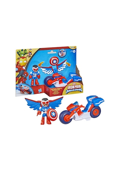 Captain America Aksiyon Figürü Ve Super Bike Seti, Eğlenceli Oyun