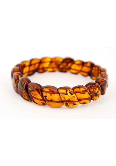 Kehribar Bileklik Fosilli Roleks Özel Tasarım Ambergold Blk23-43 Çok Renkli