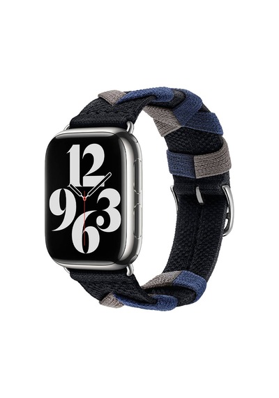 Kilifone -  Apple Uyumlu  Watch  7 41mm - Kordon Sarmal Örgü Tasarımlı Kordon Krd-97