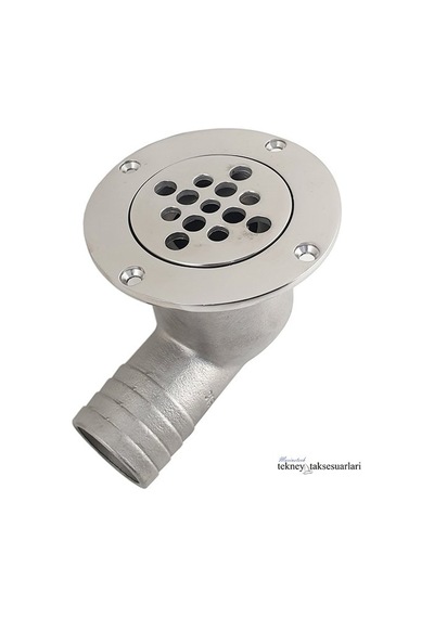 38Mm. Paslanmaz Yer Süzgeçi. Çekvalfli Tahliye. Yer Sifonu