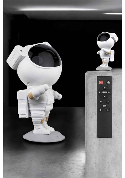 Northcity Çocuk Astronot Projeksiyon Lambası Speaker - Bluetooth Yıldız Ve Nebula Lamba