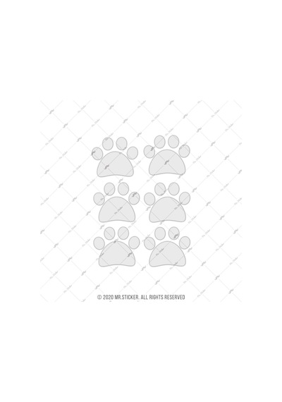 Bay Etiket Rfhlm19 Reflektif Kedi Patisi Izi Sticker Seti 4 Adet
