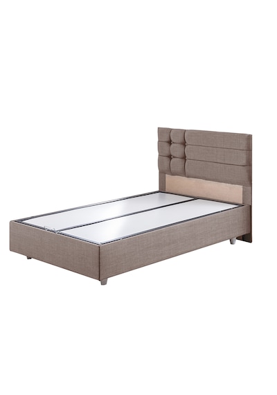 Viyana Tek Kişilik Baza Başlık Comfort Yatak Seti Açık Kahve 90 x 190
