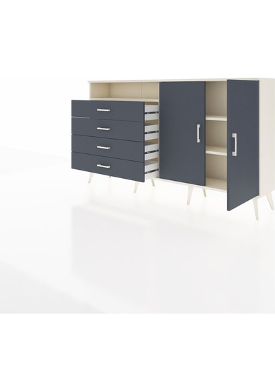 Arges Konsol 3 Raflı 4 Çekmeceli 2 Kapaklı 176x30x99 Aytaşı-antrasit Antrasıt/antrasıt - Aytası Arges Konsol 3 Raflı 4 Çekmeceli 2 Kapaklı 176x30x99 Aytaşı-antrasit Antrasıt/antrasıt - Aytası