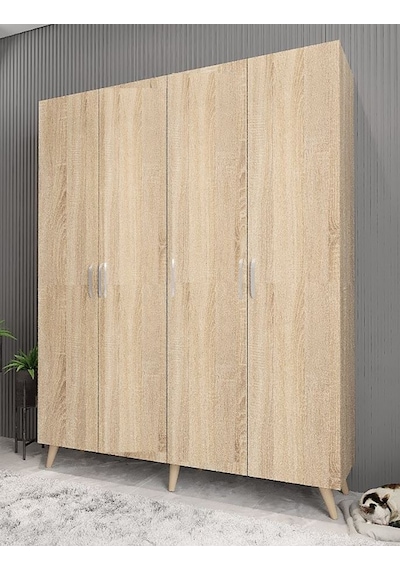 Sedef Portmanto Vestiyer Ayakkabılık Meşe 140cm