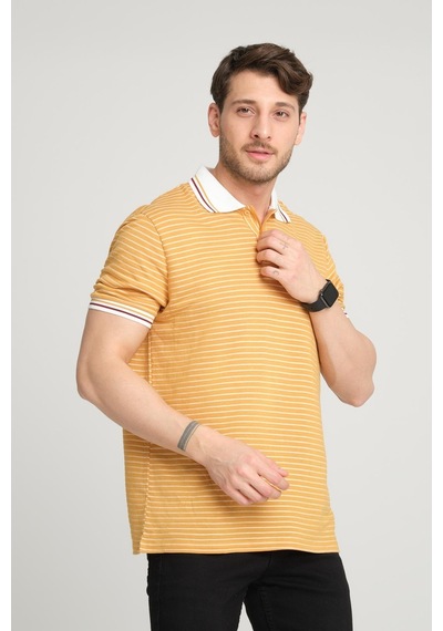 Alexander Gardi Alexandergardı Çizgili Polo Yaka T-shirt E23-0046 001