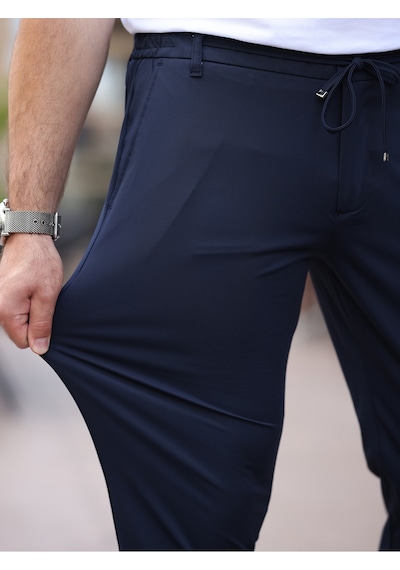 Ultra Hafif İnce Esnek Slim Fit Jogger Lacivert