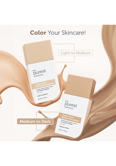 The Purest Solutions Nemlendirici &amp Canlandırıcı Serum Fondöten Spf 50, 30 Mililitre Orta/koyu Ton