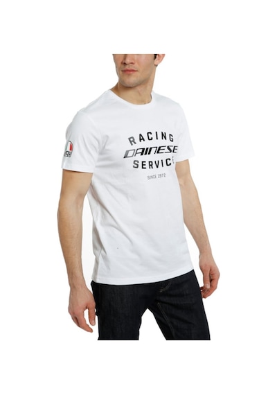Dainese Racing Service Kısa Kol Tshirt Beyaz