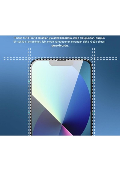 3'lü Paket Apple Uyumlu iPhone 13 / Apple Uyumlu iPhone 14 9h Temperli Cam Ekran Koruyucu 3 Adet