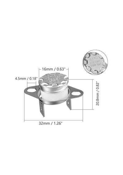 Metal Termostat N.k. 105 Derece - 10 Adet