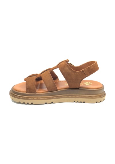 Venüs Riwing Hakiki Deri Comfort Ortopedik Kadın Sandalet Taba