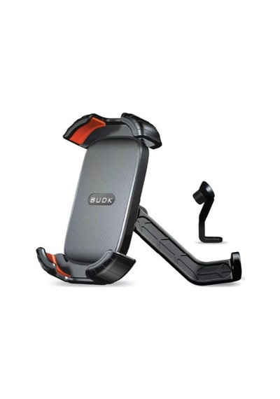 Telefon Tutucu Motorsiklet Metal Silikon Siyah