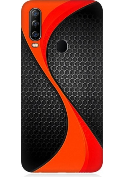 General Mobile Gm 20 Pro Uyumlu Turuncu Siyah Karbon Desenli Silikon Kılıf